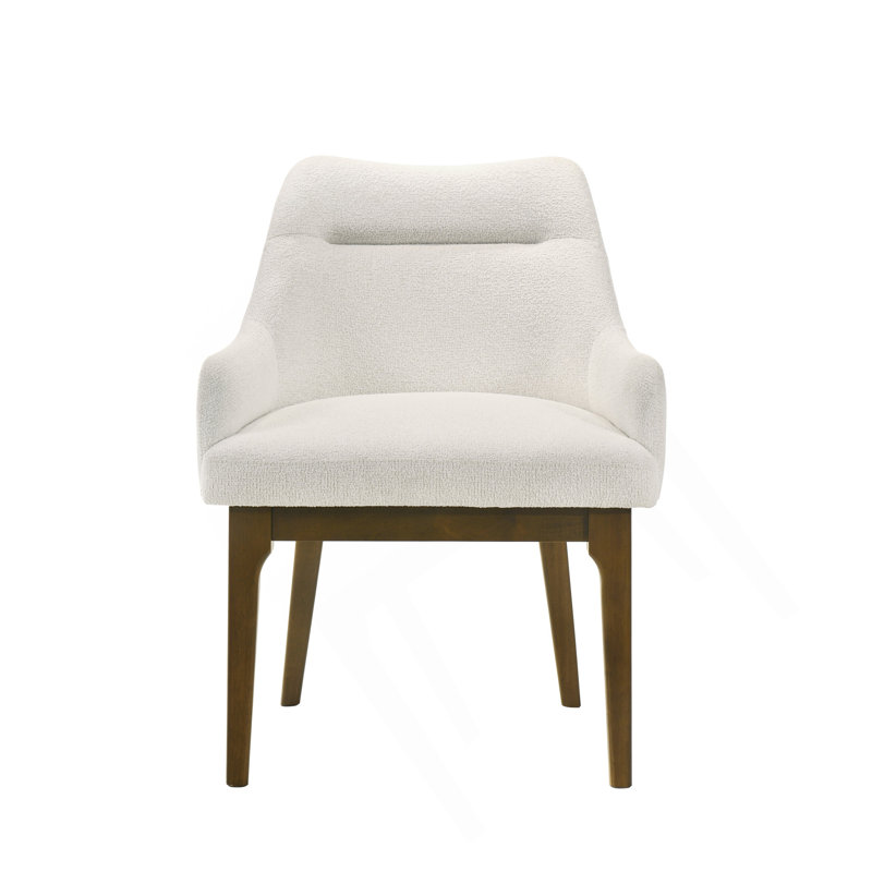 Ensemble de 2 chaises d'appoint en chenille et chêne vintage Kasha