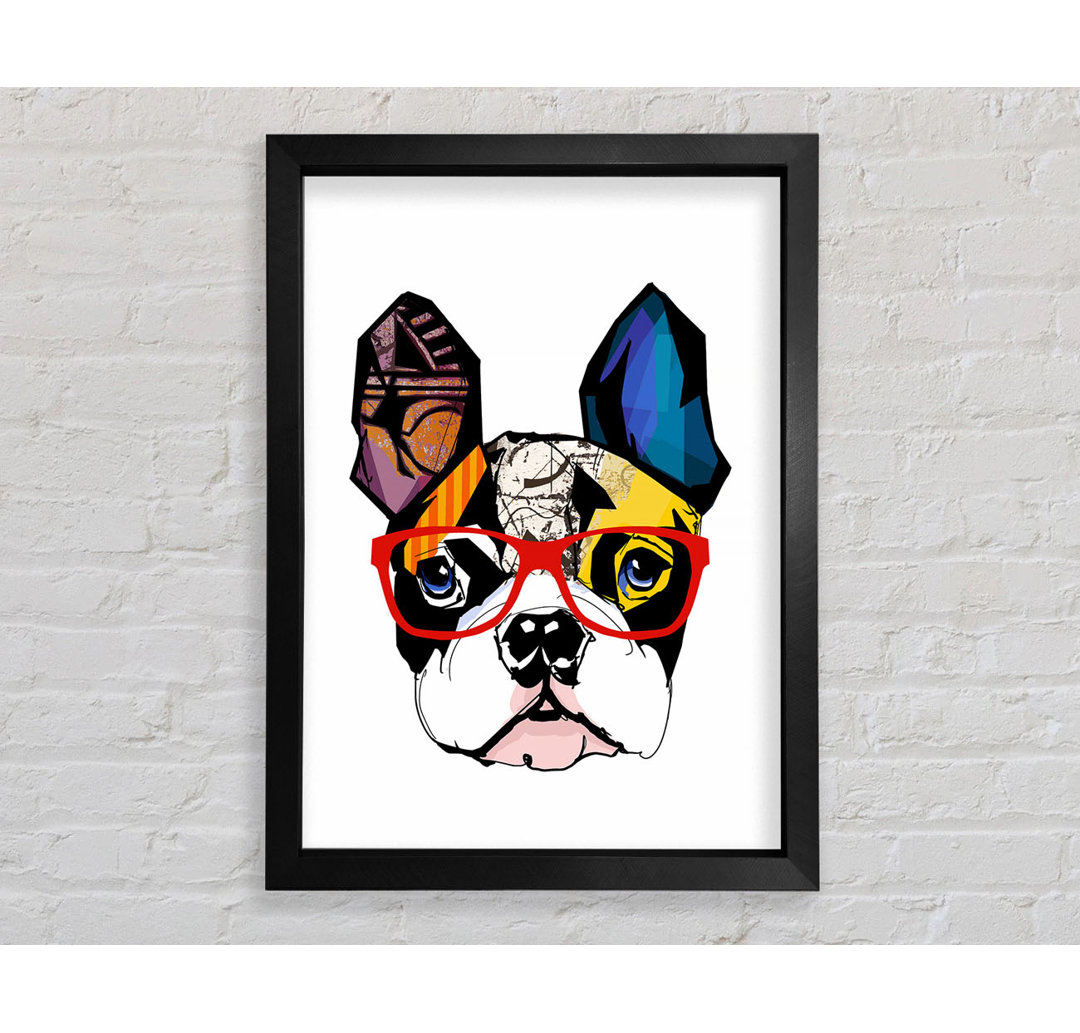 Popart Französische Bulldogge Pooch - Einzelner Bilderrahmen Kunstdrucke