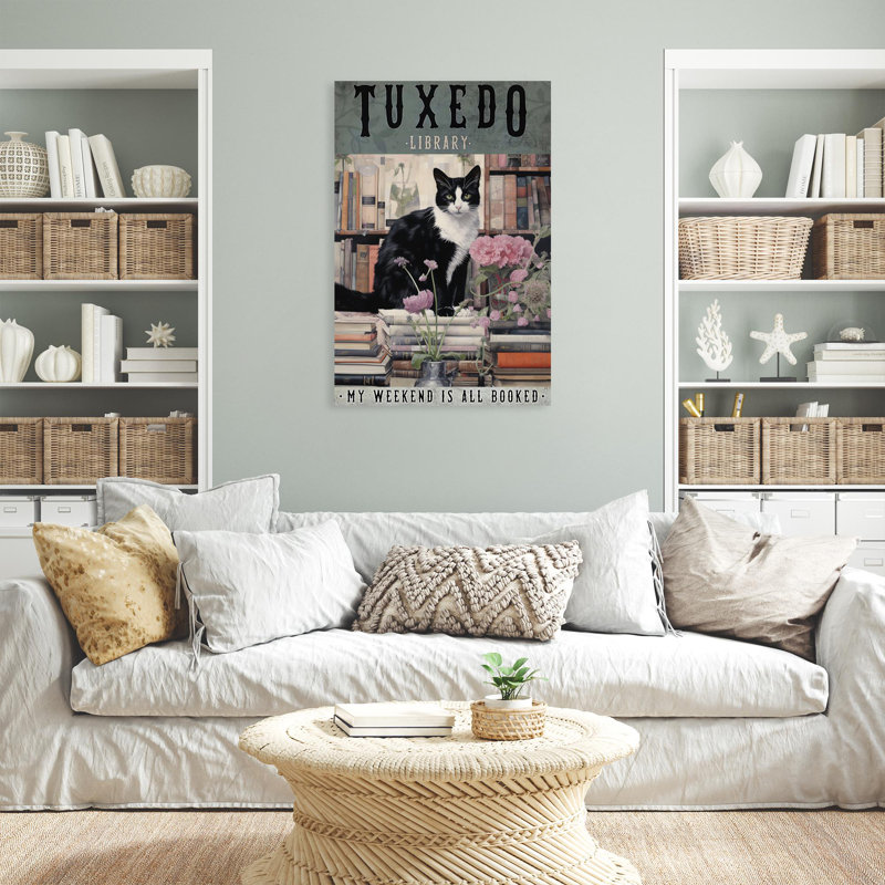 " Tuxedo Library ", 36" H x 24" W x 1.25" D