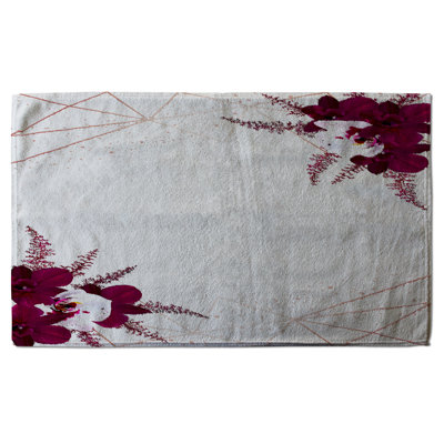 Cotton Floral Waffle Kitchen Towel