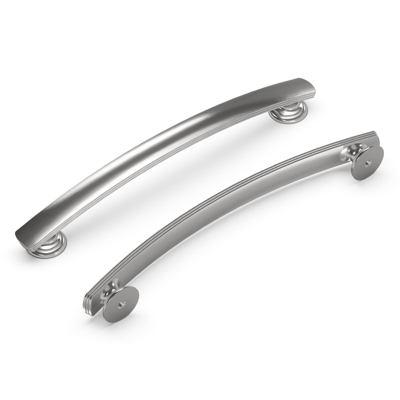 American Diner Collection Arch Pull - 6-5/16" Center to Center Cabinet Pull Satin Nickel - Transitional, Traditional Hardware for Drawers & Cabinets