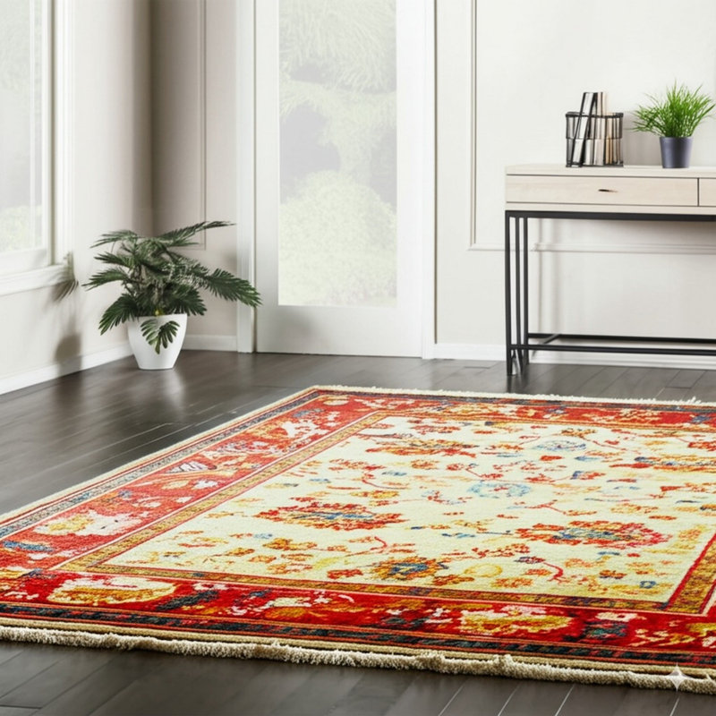 Hand Knotted Wool Area Rug