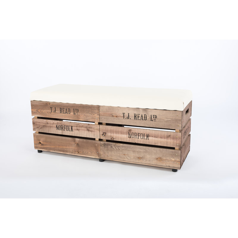Chambersville Solid Wood Pine Outdoor Bench, White, 46cm H X 97cm W X 37cm D