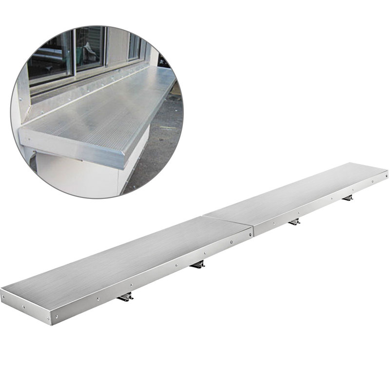 Tablette de service en acier inoxydable L 96 po x l 12 po VEVOR