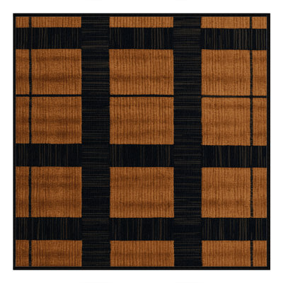 Tapis damier noir lavable à la machine