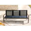 Tribeca Aluminum Teak Sling Stacking 3 - Seater Sofa-2036654157