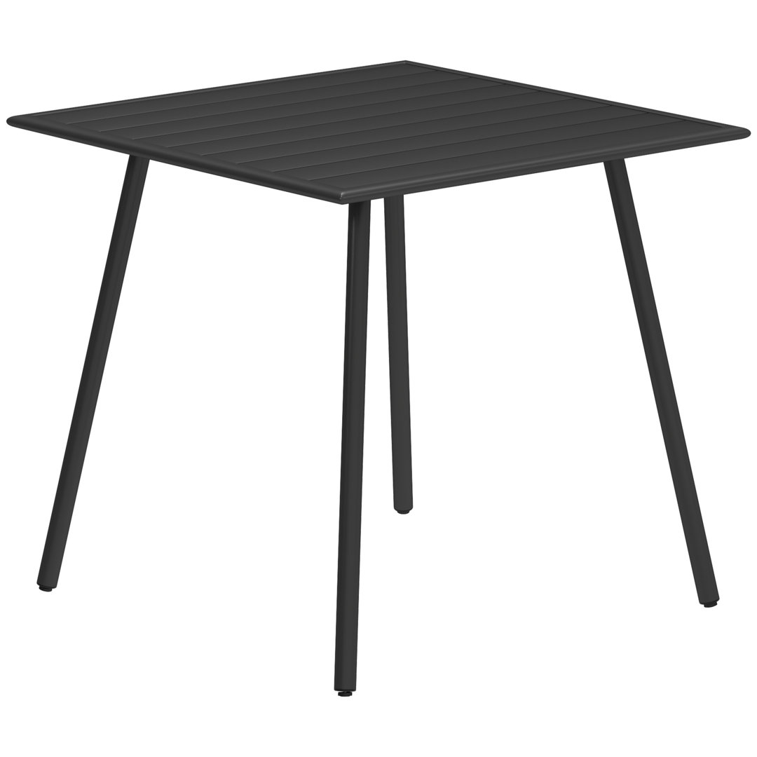 Square Metal Outdoor Bistro Table , 80.00cm W 80.00cm D