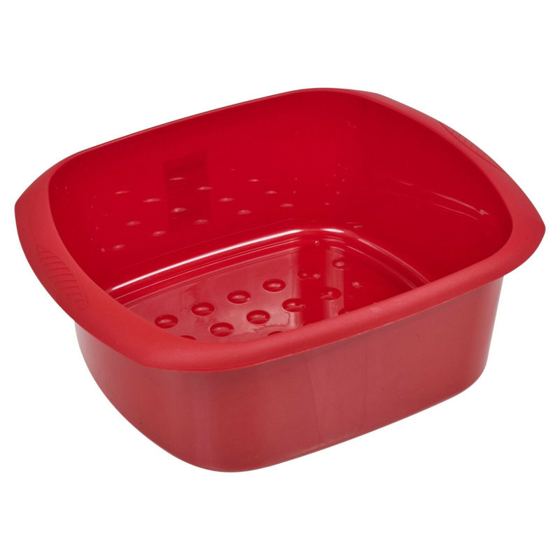 Alanna Rinse Basket, Glitter Red