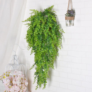 Artificial Fern Plant Wall Panel Decor Tropical Palm Hanging Vine Ivy  Leaves DIY
