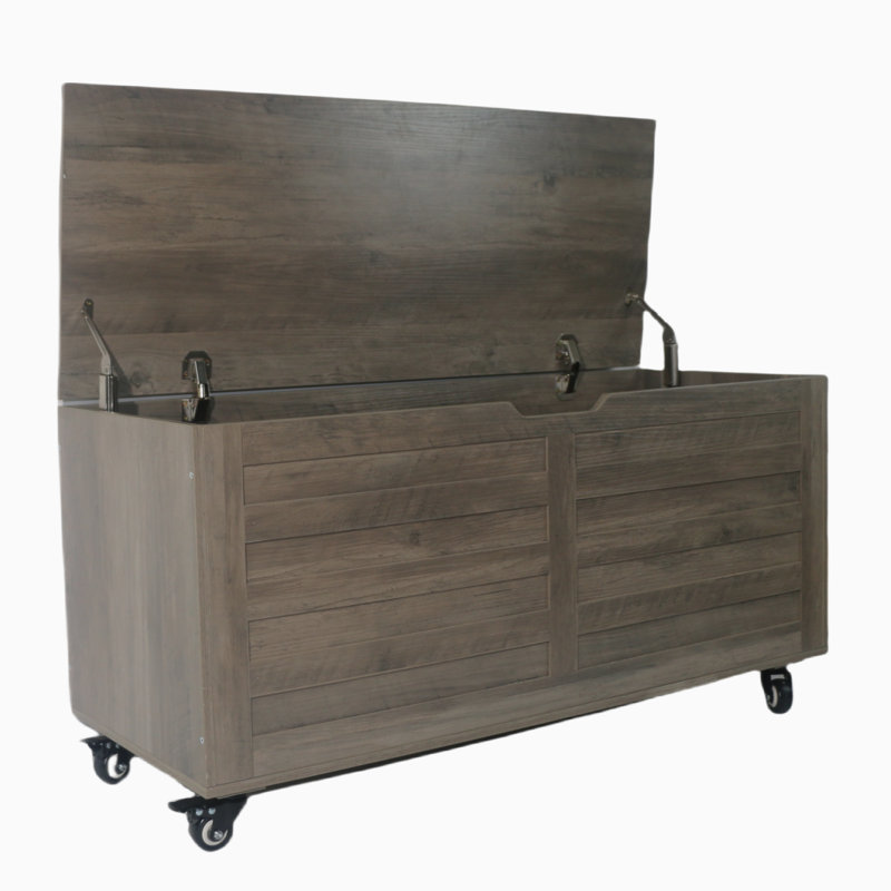 Coffre en bois manufacturé Philipsvail, Gris