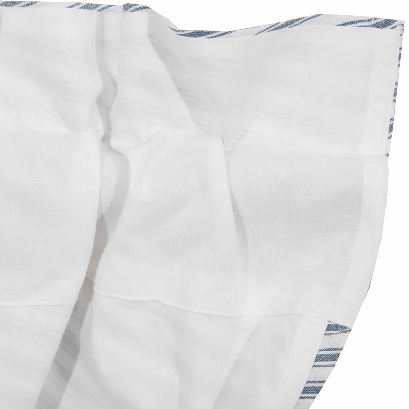 Cantonnière 60 po Sawyer Mill, Bleu denim et blanc doux