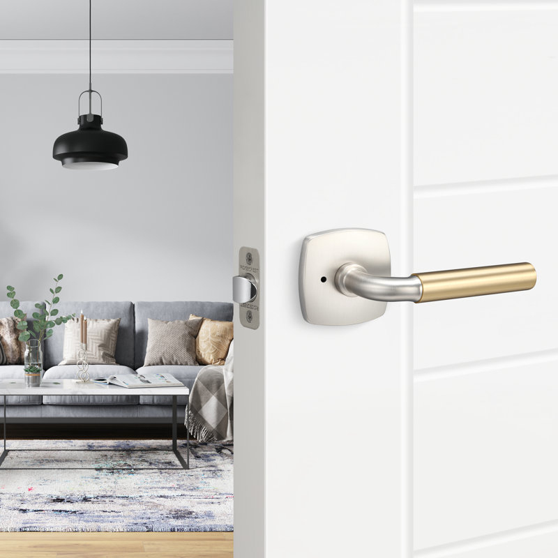 Forma Privacy Rosette, Smooth Grip, Satin Nickel