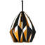 Mini-luminaire suspendu 1 lumière noir / finition cuivre pour les cuisines, les salles à manger, les coins lecture, les couloirs et les entrées-781292049