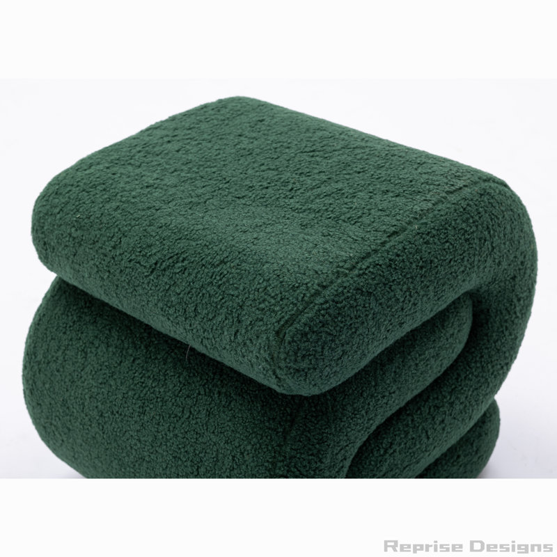 Tabouret de maquillage en forme de S, Vert