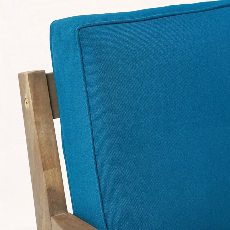 Fauteuil club en acacia profond, ensemble de 4