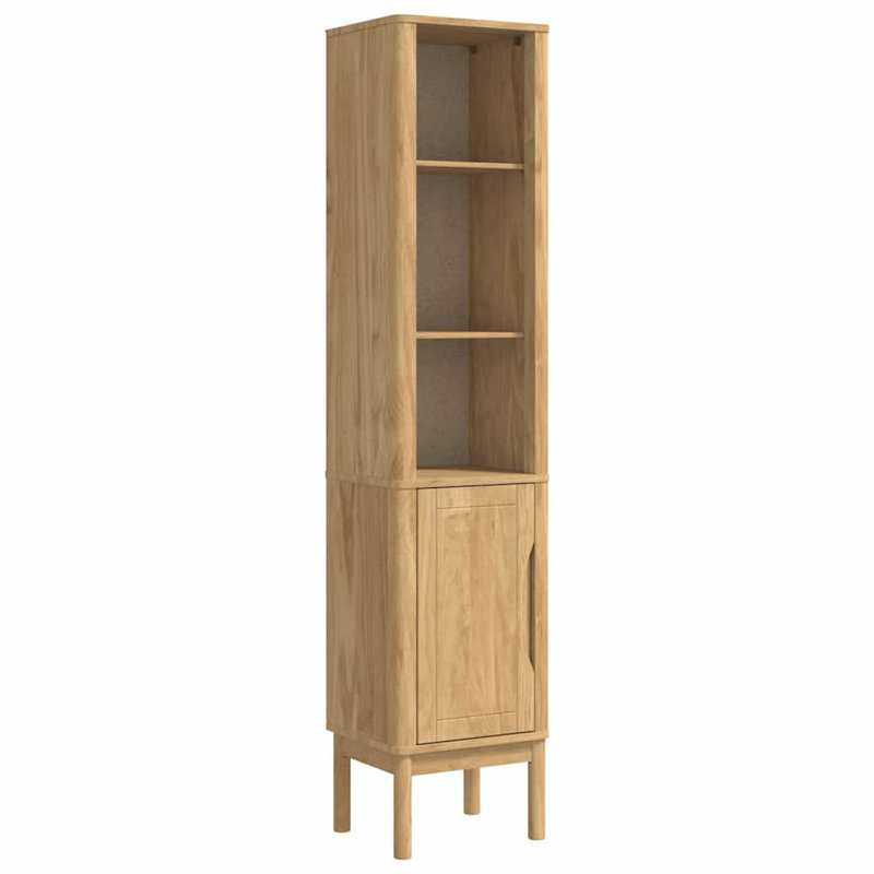 Solid Wood Bathroom Cabinet, Brown