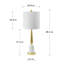 Lampe de table dorée 30,2 po