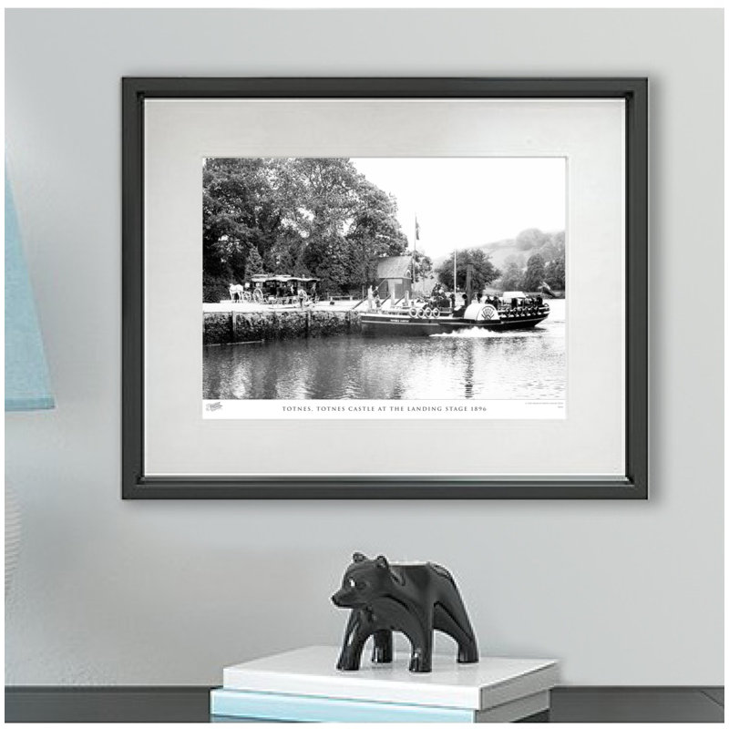 Totnes, Totnes Castle At The Landing Stage 1896 by Francis Frith - Single Picture Frame Print, 40cm H x 50cm W x 2.3cm D
