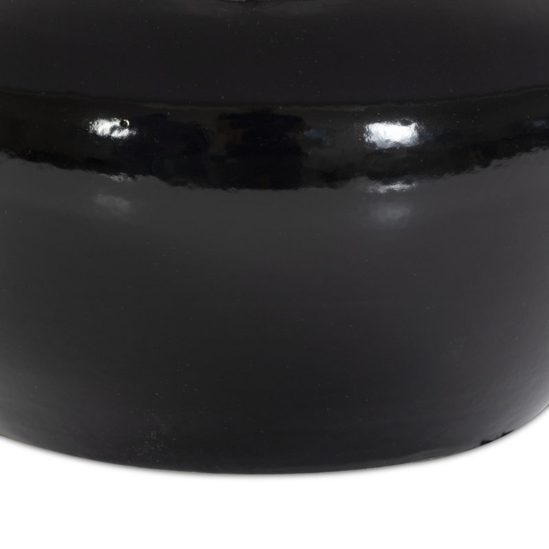 Kiyo Table Lamp-Glossy Black Ceramic, Black
