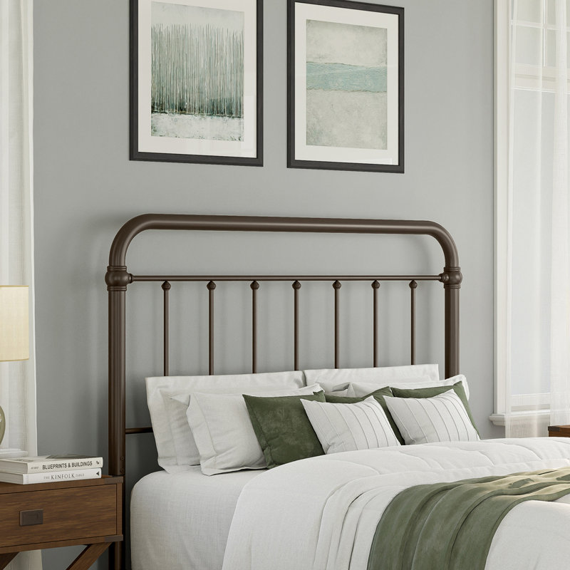 Ramon Steel Slat Headboard, Full/Queen, Dark Bronze