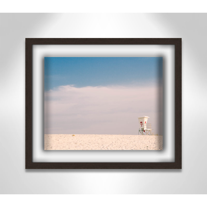 Lifeguard Beach Days, Walnut, 16" H x 19" W x 1.25" D