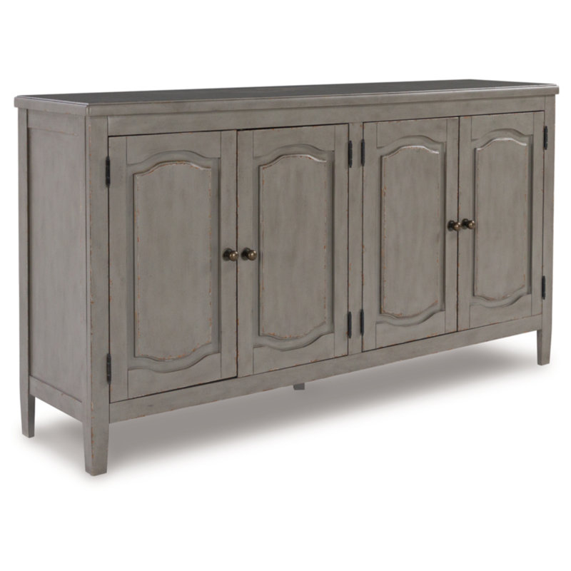 Antique Gray 68'' Traditional Sideboard with Adjustable Shelving