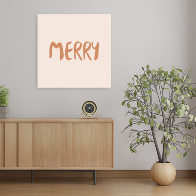 Festive Merry, typographie abstraite, impression d'art mural contemporain