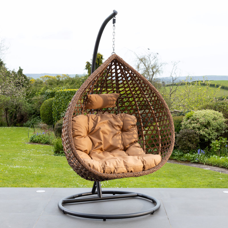 Vanhouten Porch Swing with Canopy, Brown