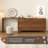 Makeup Vanity Desk with Mirror and Lights, 60-100 inch Extendable Mid Century Walnut Makeup Dresser Combo with 55 Inch 6 Drawer Dresser and L Shaped Vanity Desk, Without Stool, Brown