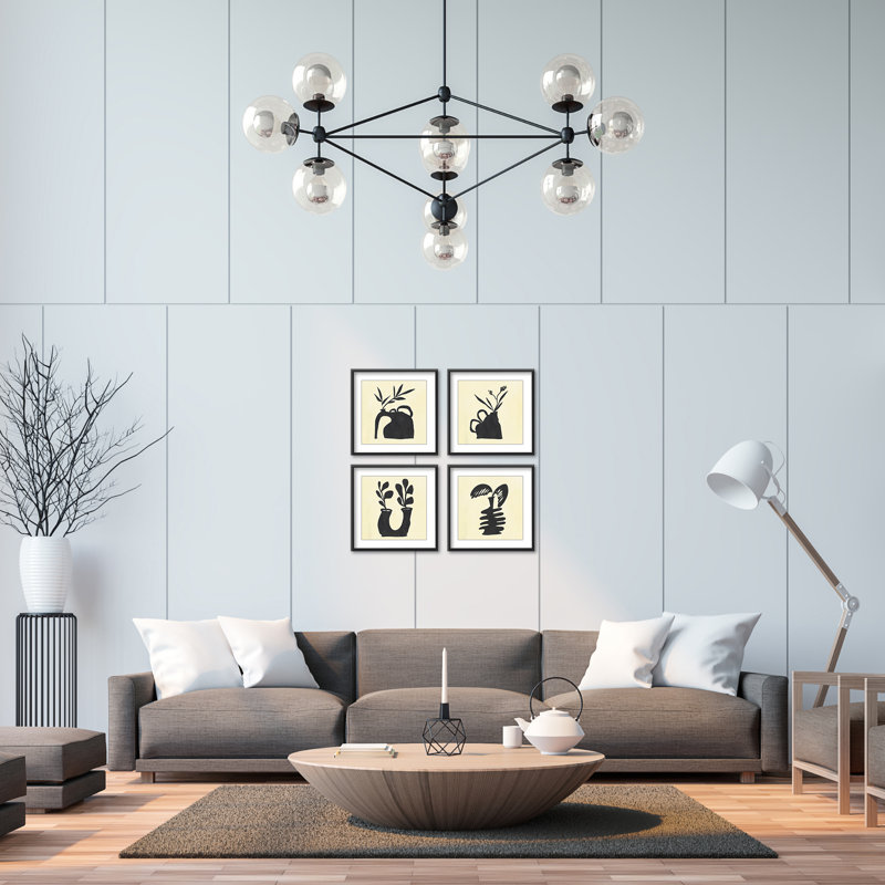 Nature Inspired Royal Bloom Quartet, 48" H x 32" W