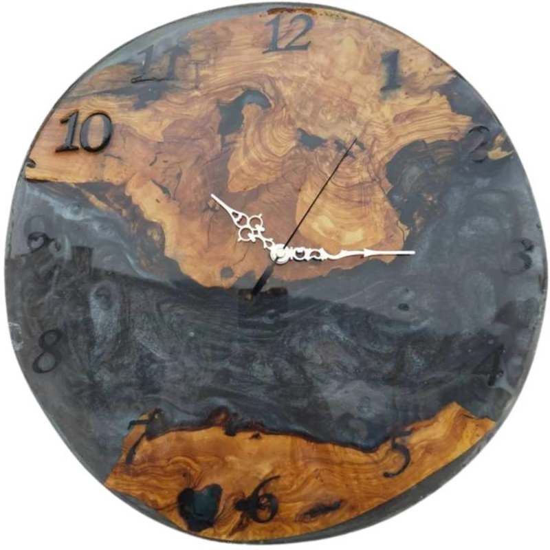Horloge murale en bois, H 4 po x l 4 po x P 2 po