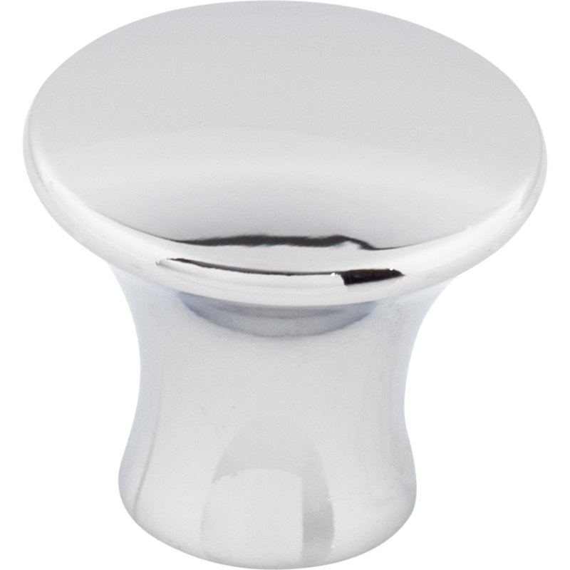 Oculus 7/8" Diameter Round Knob, 1 1/8" Knob Diameter, Polished Chrome