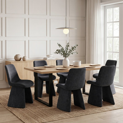 Modern 71'' Rectangular Dining Table Set For 6