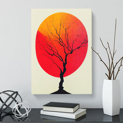 CAN-V0523-1760X Peach Blossom Tree Modern Vol.1 - Wrapped Canvas Print