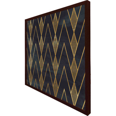 Artjem Gold Geometreic Lines - Square Print