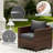 Azoriah 7-Person Wicker Outdoor Seating Group with Fire Pit Table-89983801-97365783