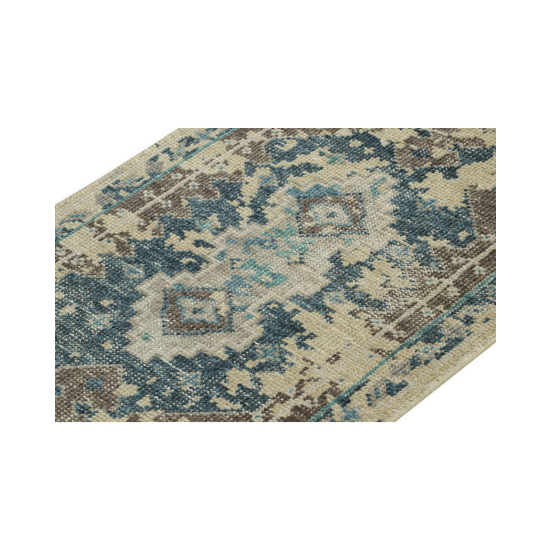 Distressed Homage Hand Knotted Wool Geometric Area Rug, Rectangle 15' x 24'