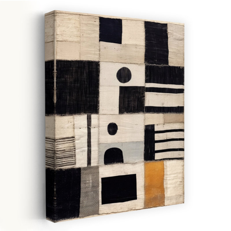 Art contemporain abstrait géométrique, H 24 po x l 16 po