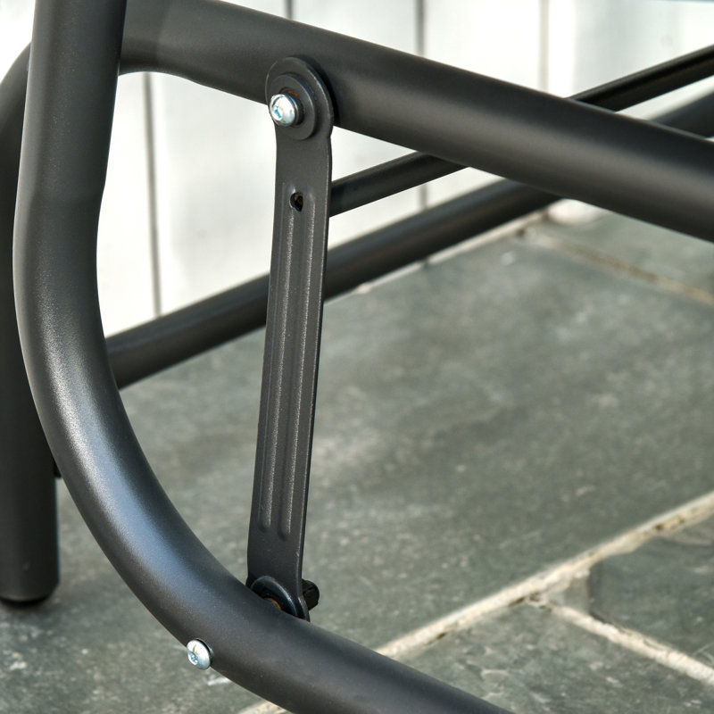 Ensemble de 2 fauteuils de patio Outsunny, noir, ensemble de patio, chaises de patio, meubles de patio