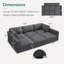 Bouley 118" W Modular Corduroy U-Shaped Sectional with Storage-2085707443