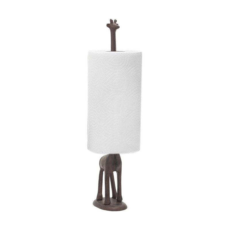 Iron Paper Towel Holder, Antique Brown