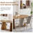 39.4"-70.9" Extendable Dining Table with Slatted Oval Design