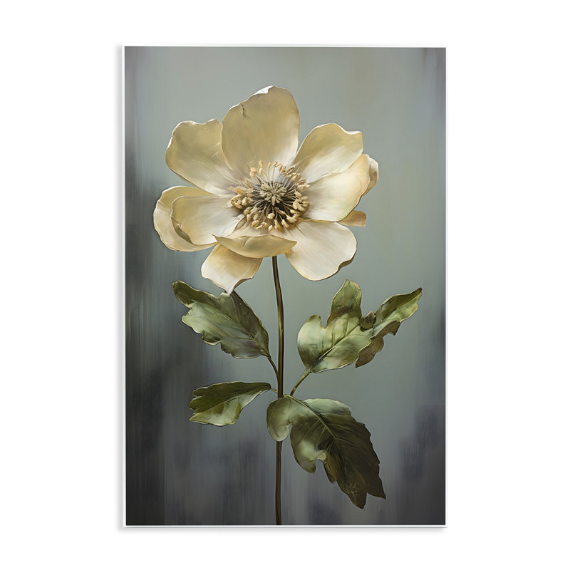 "White Floret Bloom", art mural par Petals Prints Design, H 15 po x l 10 po