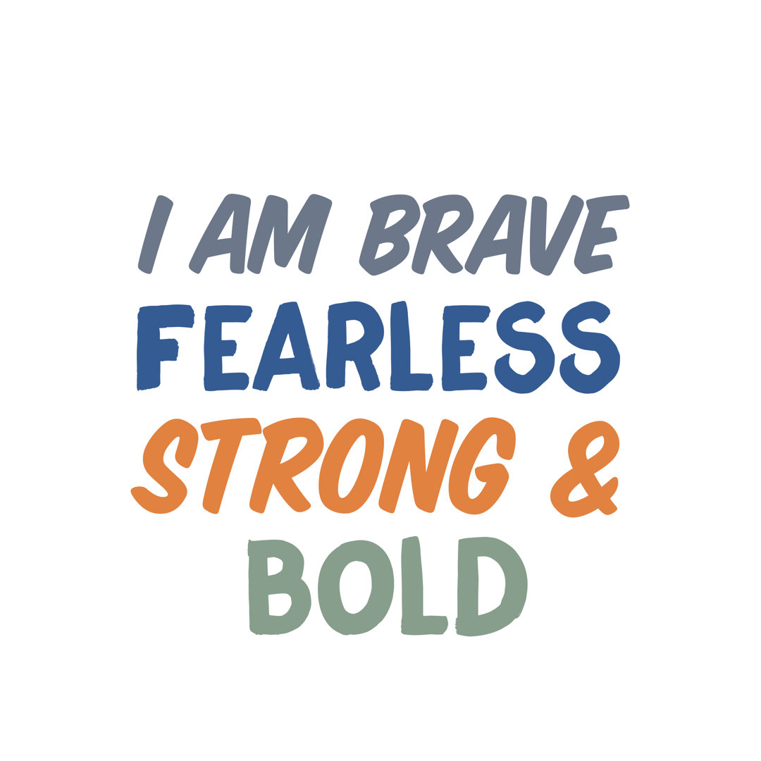 Brave Fearless Bold - Wrapped Canvas Print