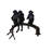 Three monkeys on a tree log - Bronze Statue -  Size: 27"L x 11"W x 18"H. 