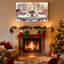Ensemble de 3 impressions sur toile de Noël avec des serviettes rouges et des bougies-638096632