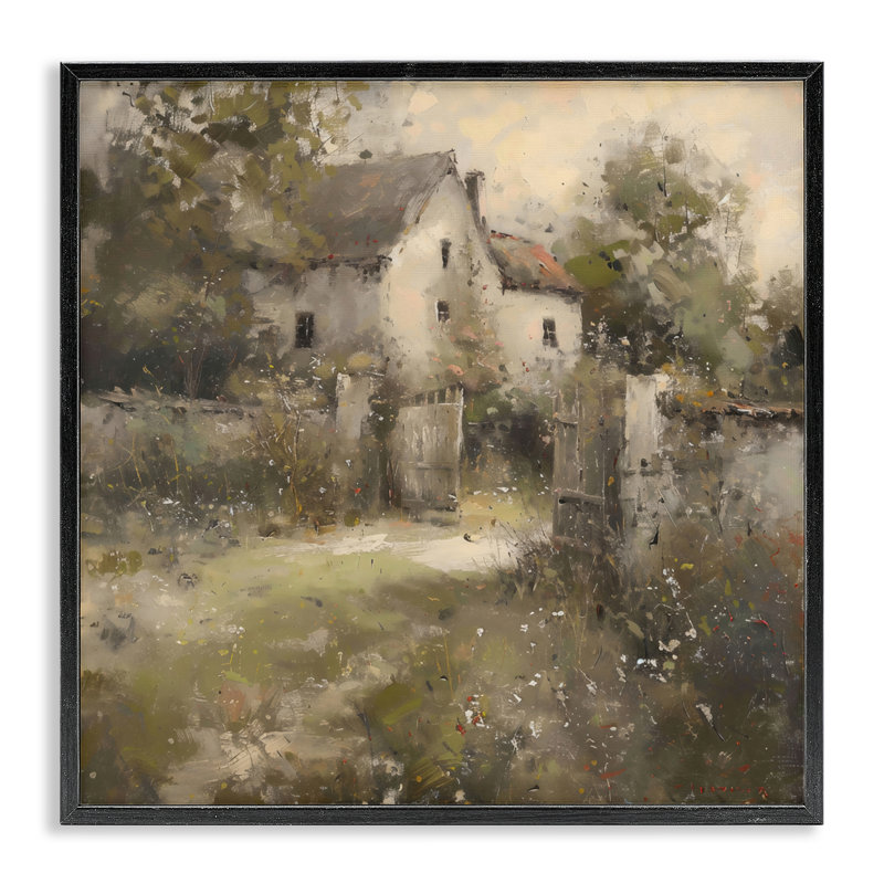 Giclée encadrée par Overgrown Hazy Cottage, conception par Creative Studio, Giclée encadrée noir minuit, H 12 po x l 12 po