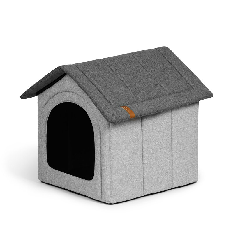 Dog House, Grey Melange, 53cm H x 46cm W x 52cm D