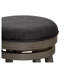 Tabouret de comptoir 24 po gris vieilli avec siège en tissu gris anthracite - Tabouret de cuisine pivotant à 360 ° en bois franc