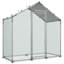 Grand poulailler en métal avec couvercle imperméable et toit Spire - cage à poulailler 6,6 x 3,3 x 6,6 pi